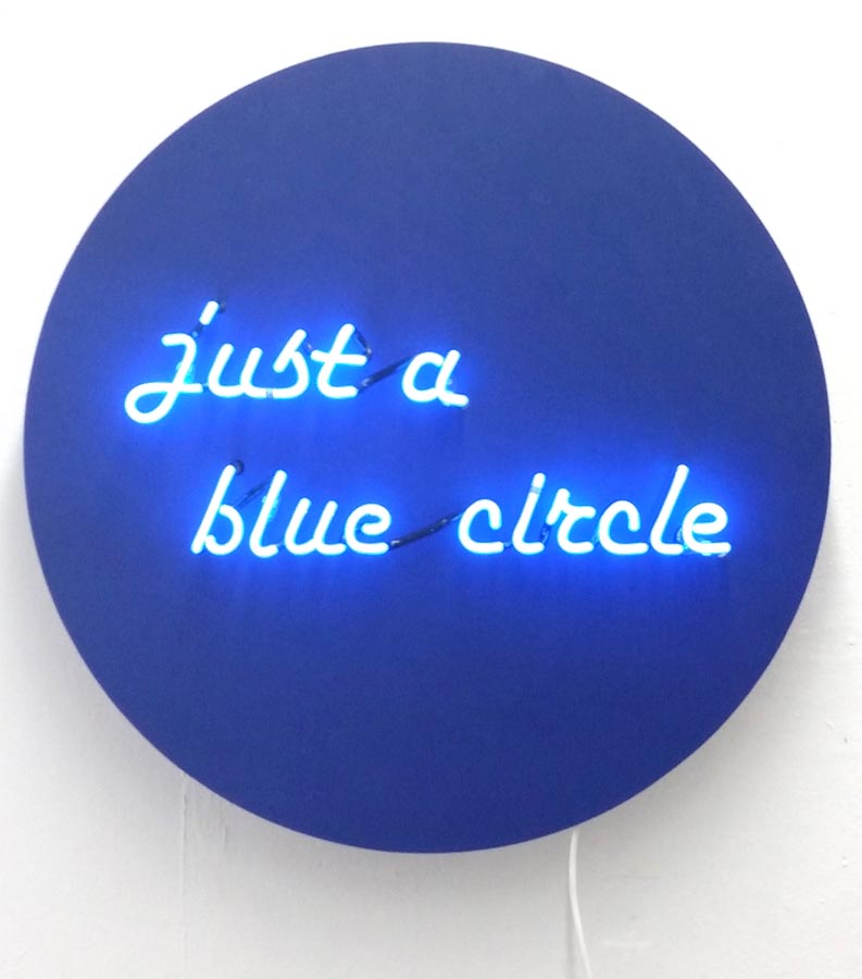 just a blue circle
